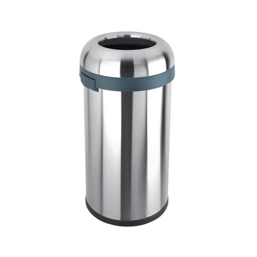 Open Top Bullet Bin 60 Litre Silver 380856