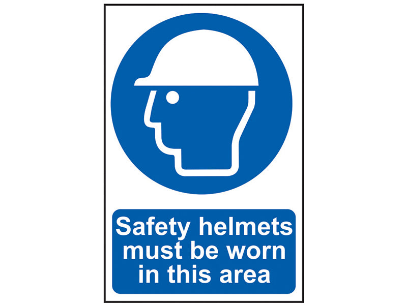 Sign: Safety Helmets Must Be Worn