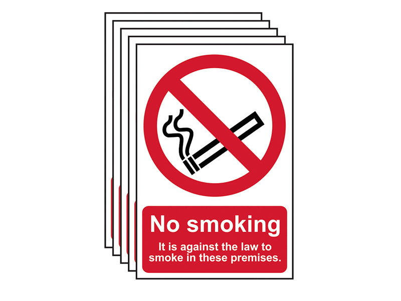 Sign: No Smoking It Is Against the Law To Smoke In These Premises