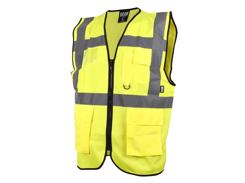 Scan Hi-Vis Utility Yellow Waistcoat