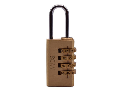 Scan Brass Combination Padlock