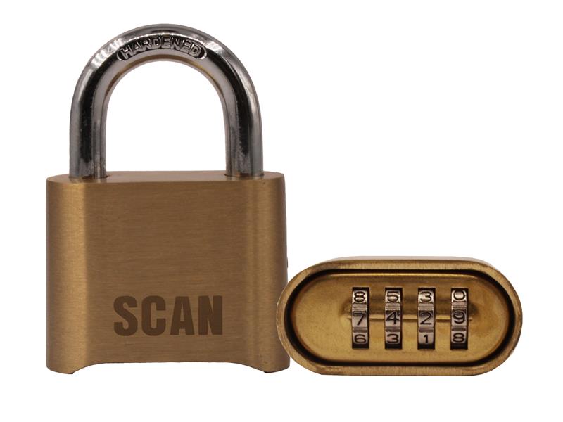 Scan Brass Combination Padlock