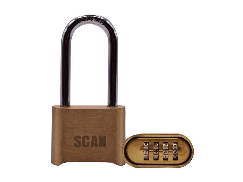 Scan Brass Combination Padlock