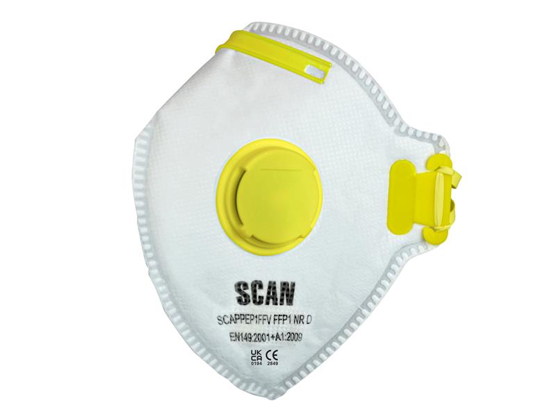 Scan Fold Flat Valved Disposable Masks FFP1