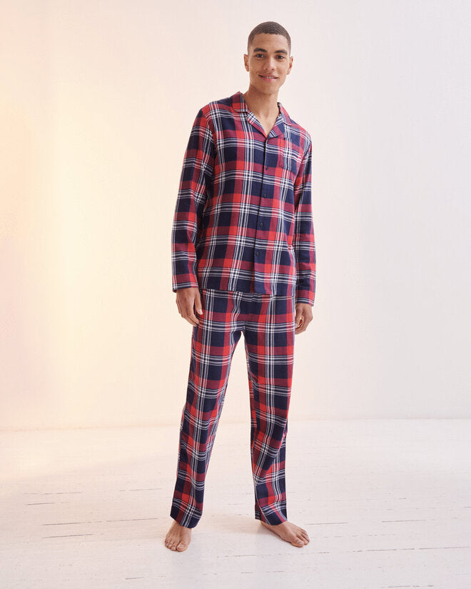 SF Clothing Mens Tartan Lounge Set - SF074M
