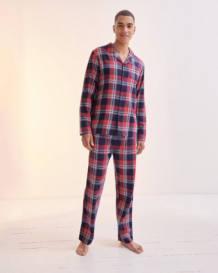 SF Clothing Mens Tartan Lounge Set - SF074M
