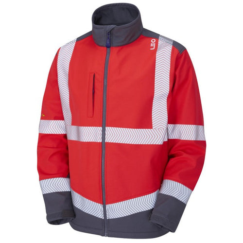 Leo Workwear Bowden Iso 20471 Cl 2 Softshell Jacket - [CLEARANCE]