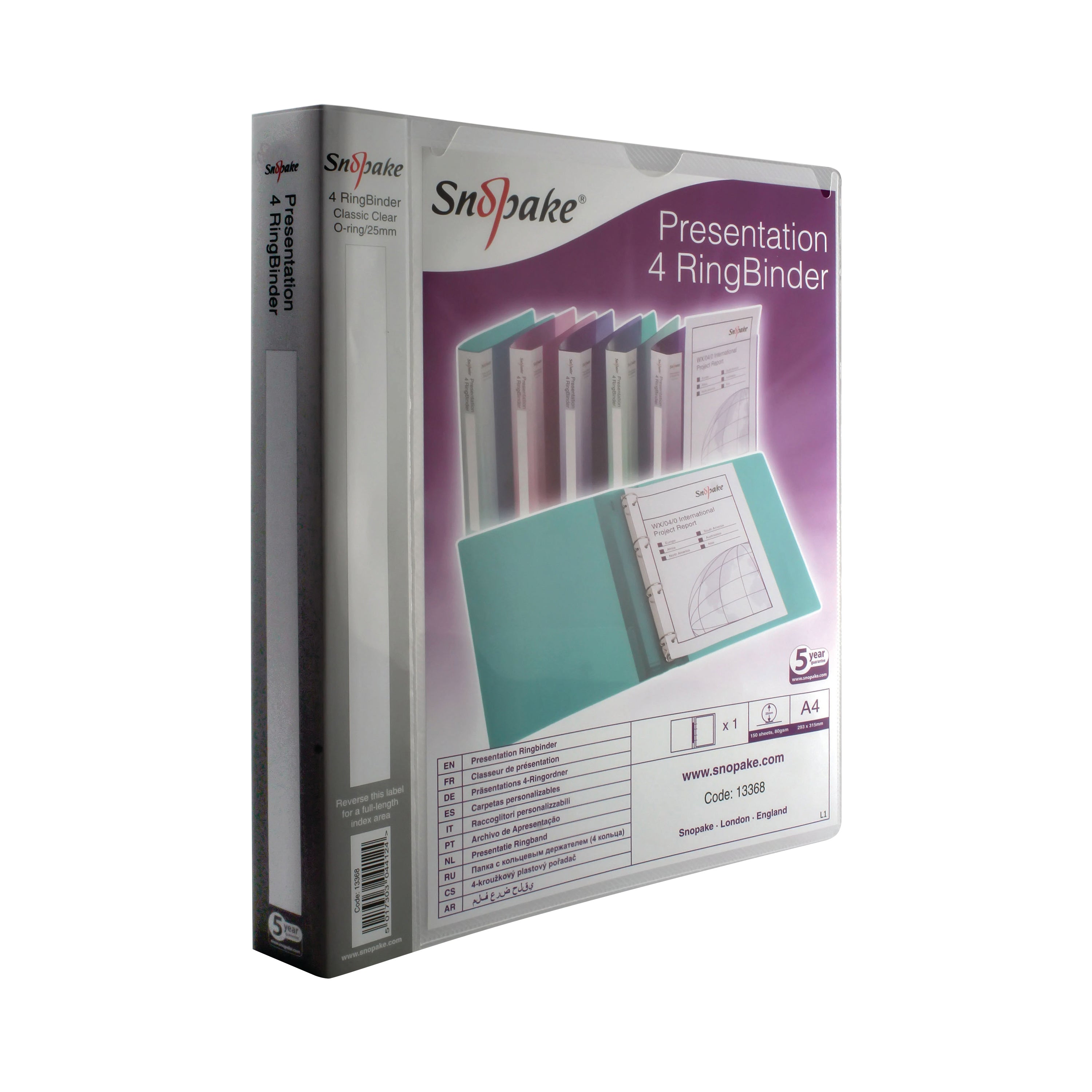 snopake presentation 4 ring binder