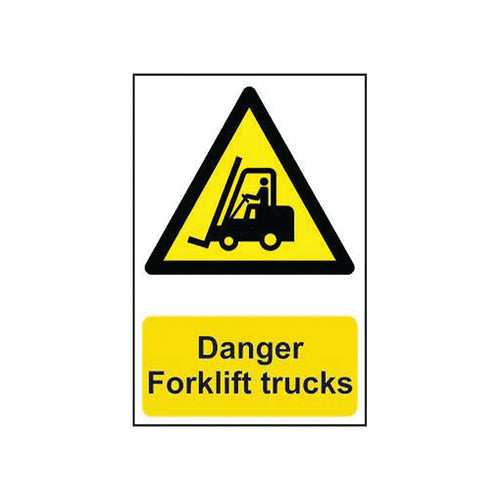Spectrum Safety Sign Danger Forklift Trucks Pvc 200x300mm 954