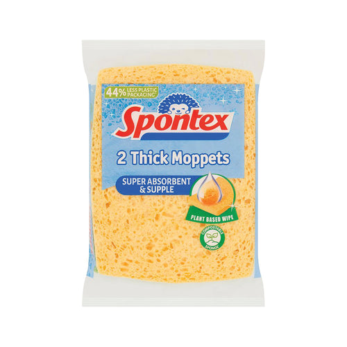 Spontex Thick Moppets Sponge Wipes Assorted Colours (pack Of 2) 19000086