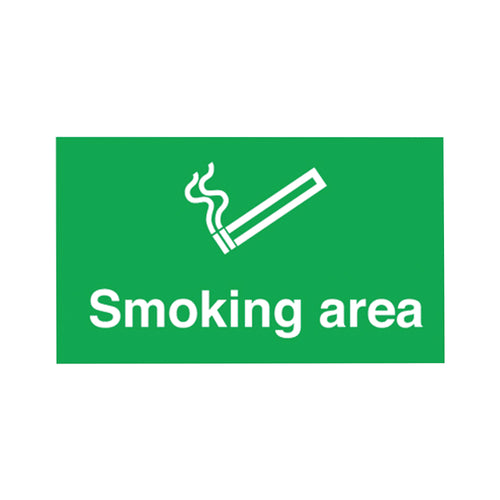 Signs and Labels Safety Sign Smoking Area 300x500mm Pvc Ma04729r