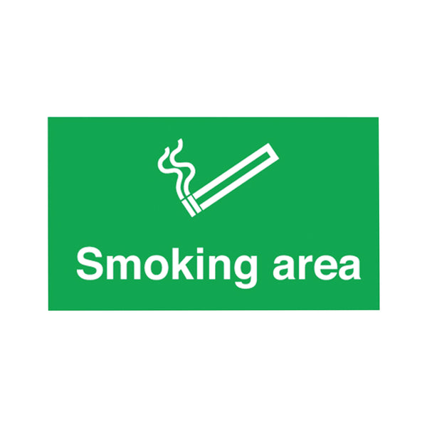 Signs and Labels Safety Sign Smoking Area 300x500mm Pvc Ma04729r