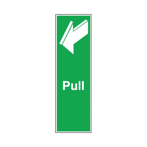 Signs and Labels Safety Sign Pull 150x50mm Self-adhesive (universal Symbol And Colour Scheme) Fx05312s