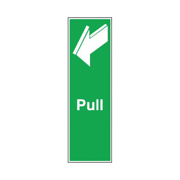 Signs and Labels Safety Sign Pull 150x50mm Self-adhesive (universal Symbol And Colour Scheme) Fx05312s
