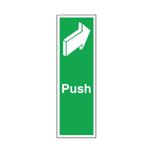 Signs and Labels Safety Sign Push 150x50mm Self-adhesive (universal Symbol And Colour Scheme) Fx05512s