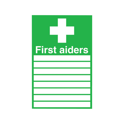 Signs and Labels Safety Sign First Aiders 300x200mm Pvc Fa01926r