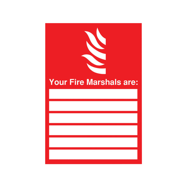 Signs and Labels Safety Sign Your Fire Marshals A4 Pvc Fr09850r