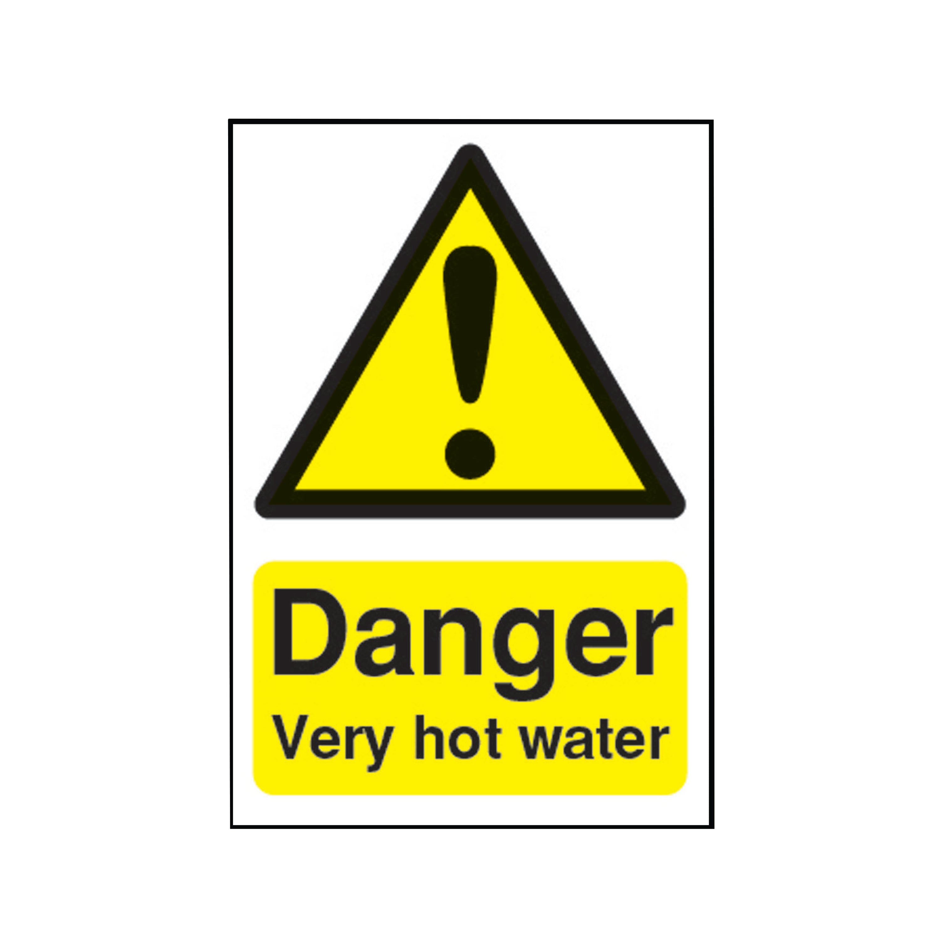 Signs and Labels Safety Sign Danger Very Hot Water 75x50mm Self-adhesive Ha17343s