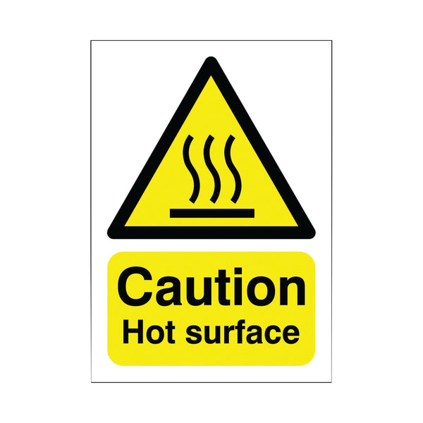 Signs and Labels Safety Sign Caution Hot Surface A5 Self-adhesive Ha04151s