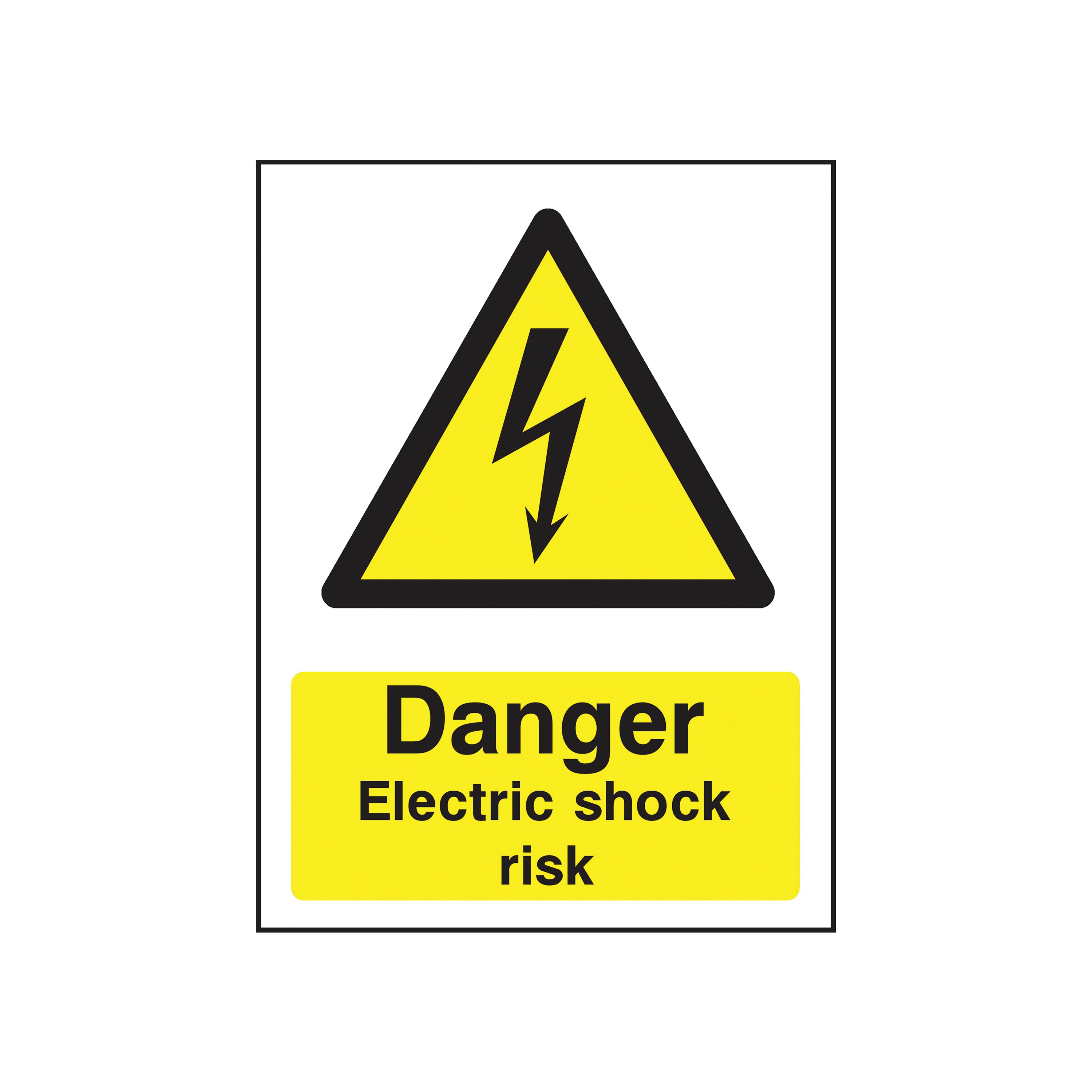 Signs and Labels Safety Sign Danger Electric Shock Risk Pvc A5 Ha10751r