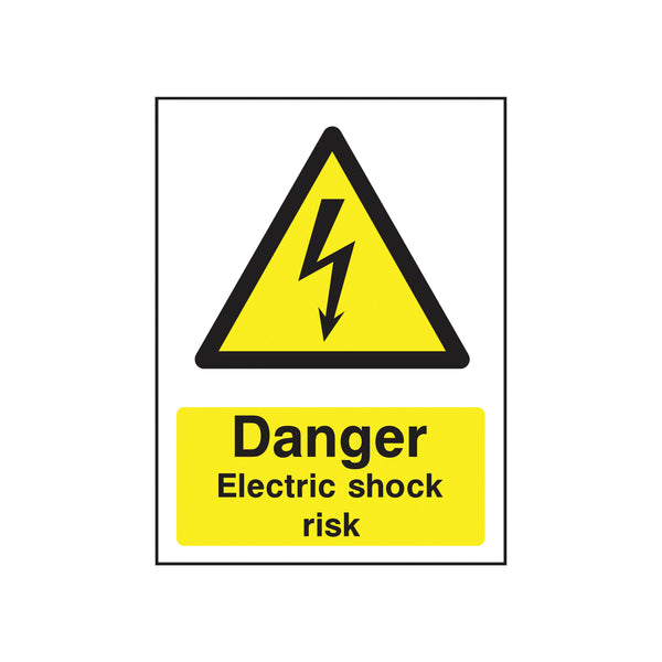 Signs and Labels Safety Sign Danger Electric Shock Risk Pvc A5 Ha10751r