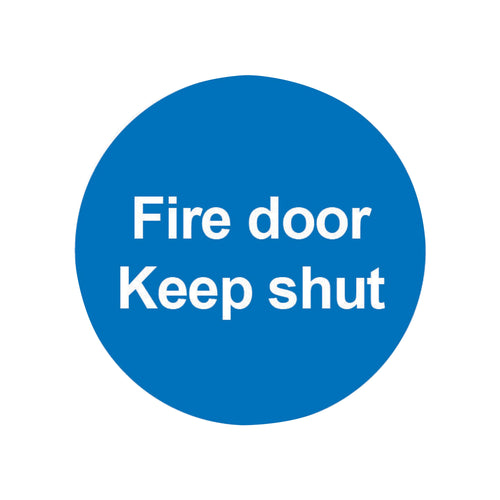 Signs and Labels Safety Sign Fire Door Keep Shut 100x100mm Pvc Fr07002r