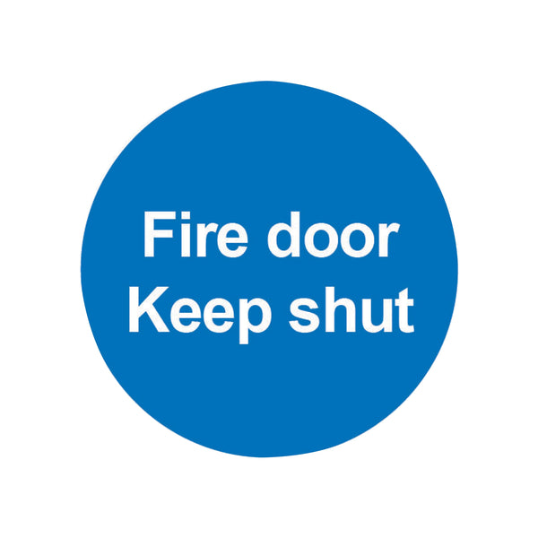 Signs and Labels Safety Sign Fire Door Keep Shut 100x100mm Pvc Fr07002r