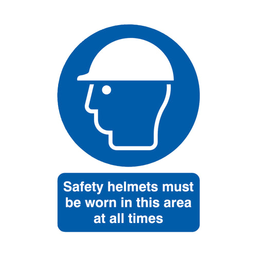 Signs and Labels Safety Sign Safety Helmets Must Be Worn Pvc A4 Ma04650r