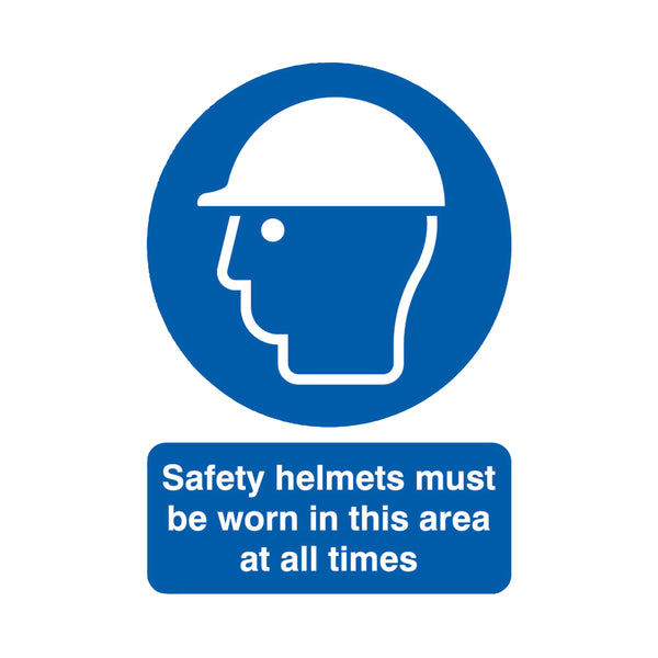 Signs and Labels Safety Sign Safety Helmets Must Be Worn Pvc A4 Ma04650r