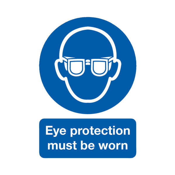 Signs and Labels Safety Sign Eye Protection Must Be Worn A4 Pvc Ma01250r