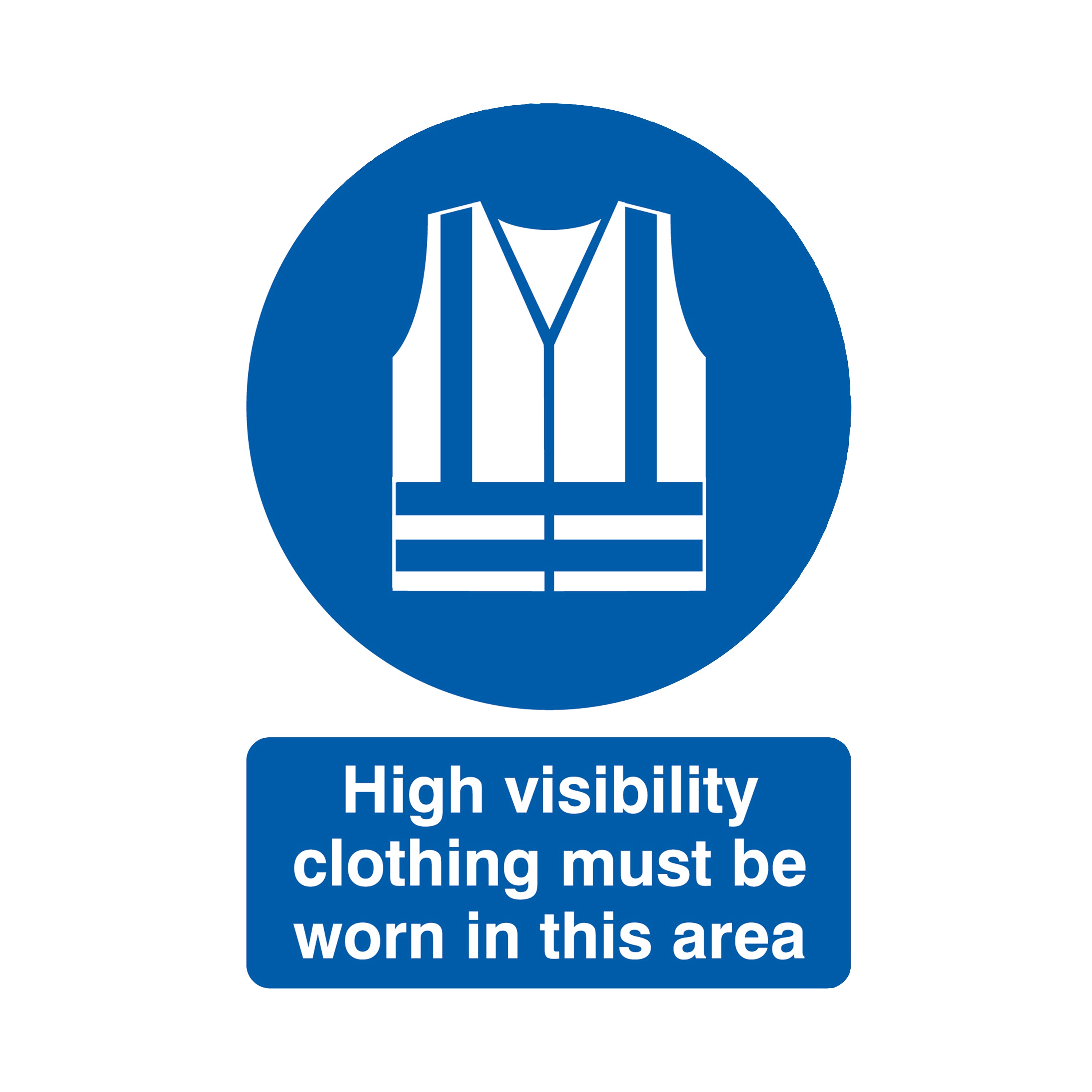 Signs and Labels Safety Sign High Visibility Clothing Must Be Worn A4 Pvc Ma02150r