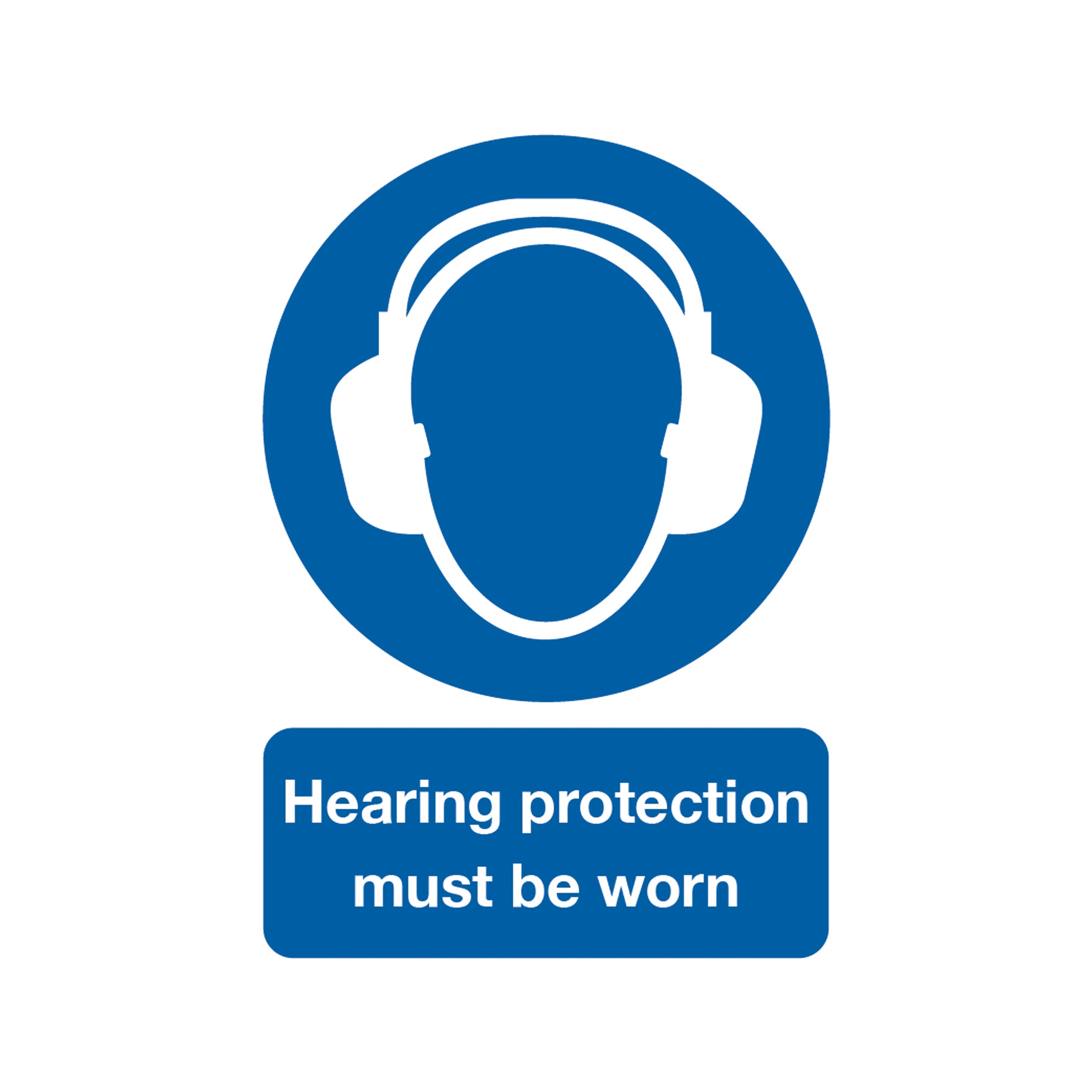 Signs and Labels Safety Sign Hearing Protection Must Be Worn A4 Pvc Ma01950r