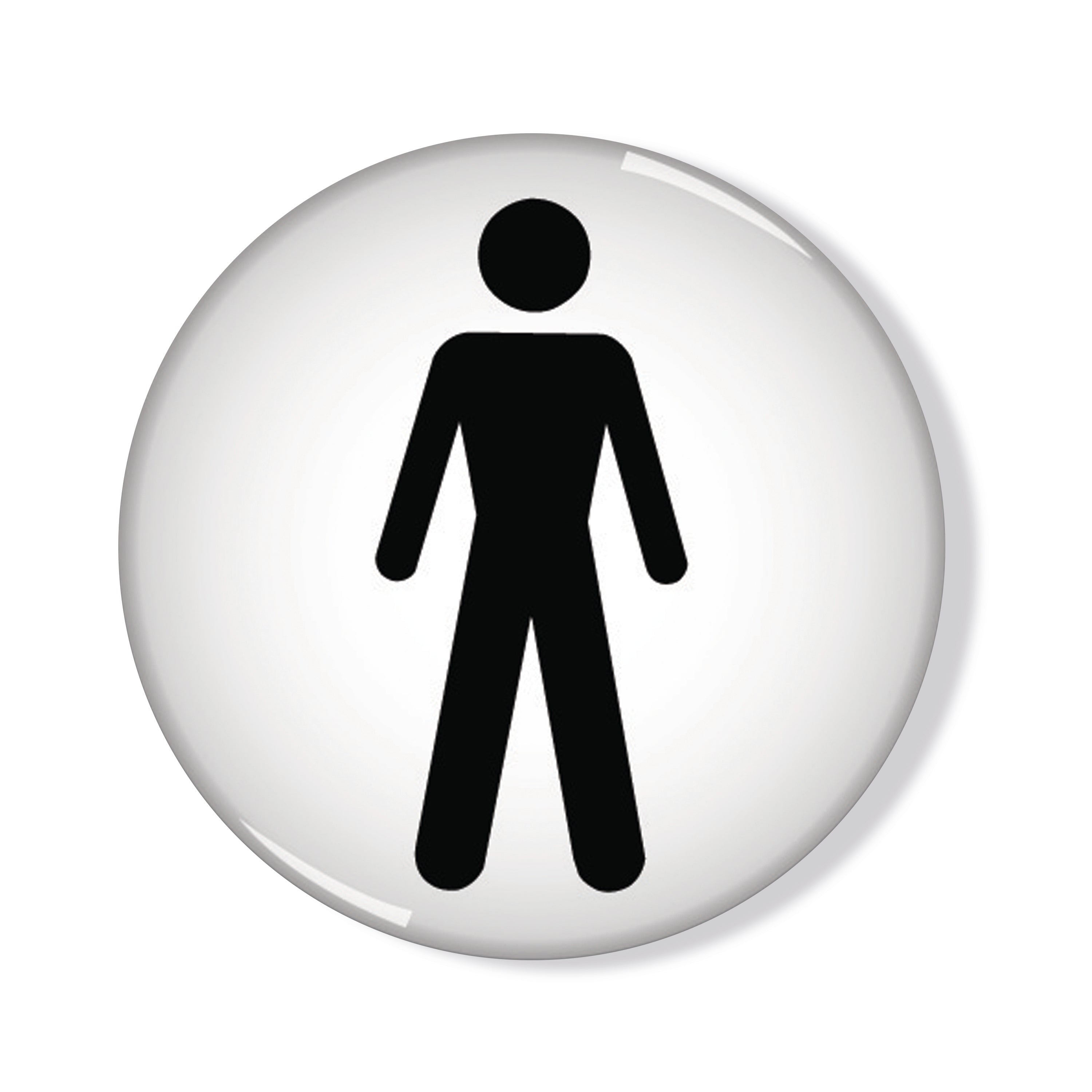 Signs and Labels Domed Sign Men Symbol 60mm Rds2
