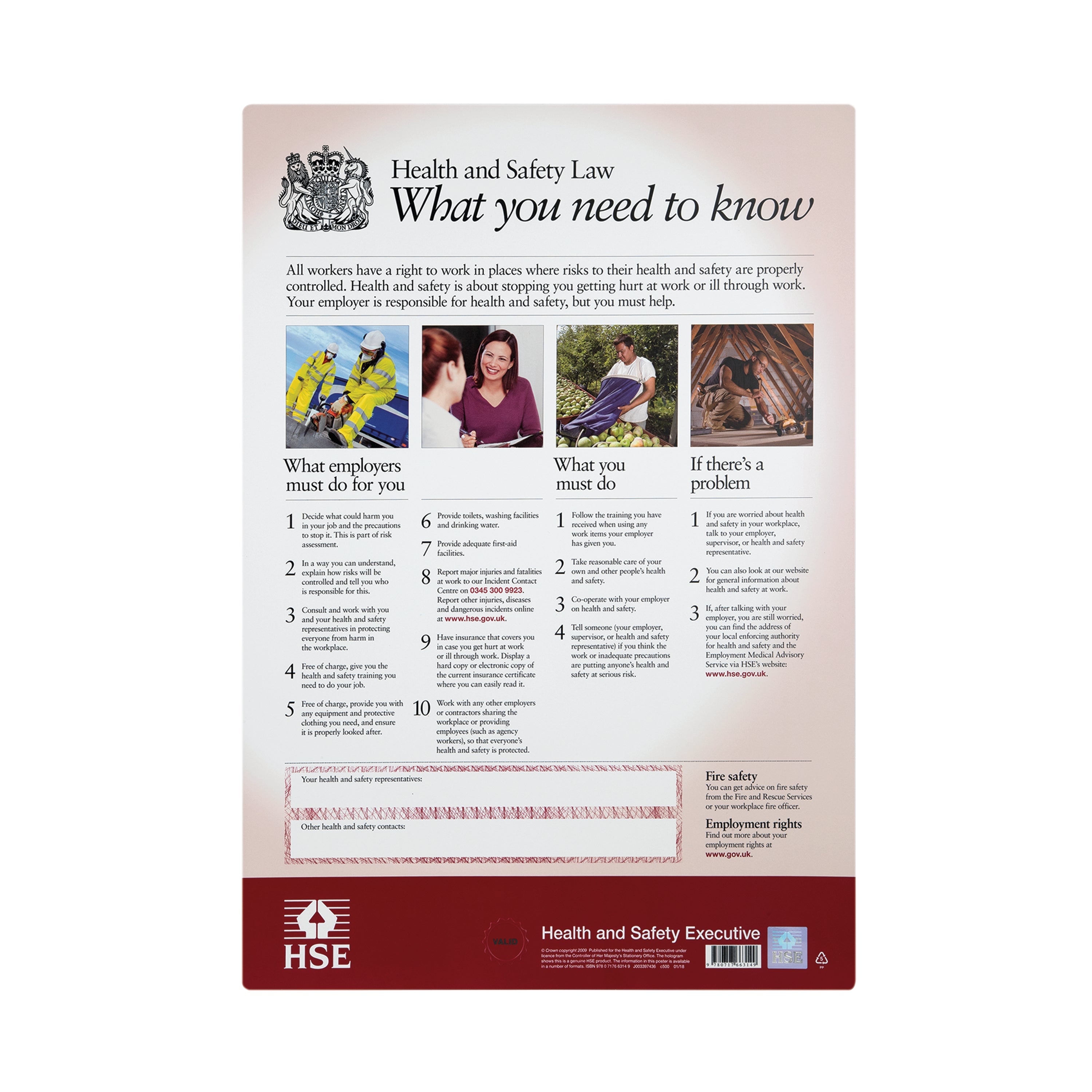 Signs and Labels Hse Health And Safety Law Poster A3 Fwc30