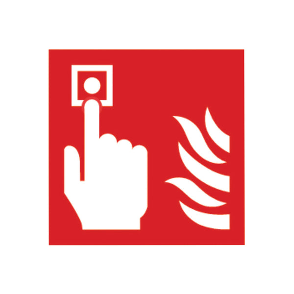 Signs and Labels Safety Sign Fire Alarm 100x100mm Self-adhesive – (Pack of 5)