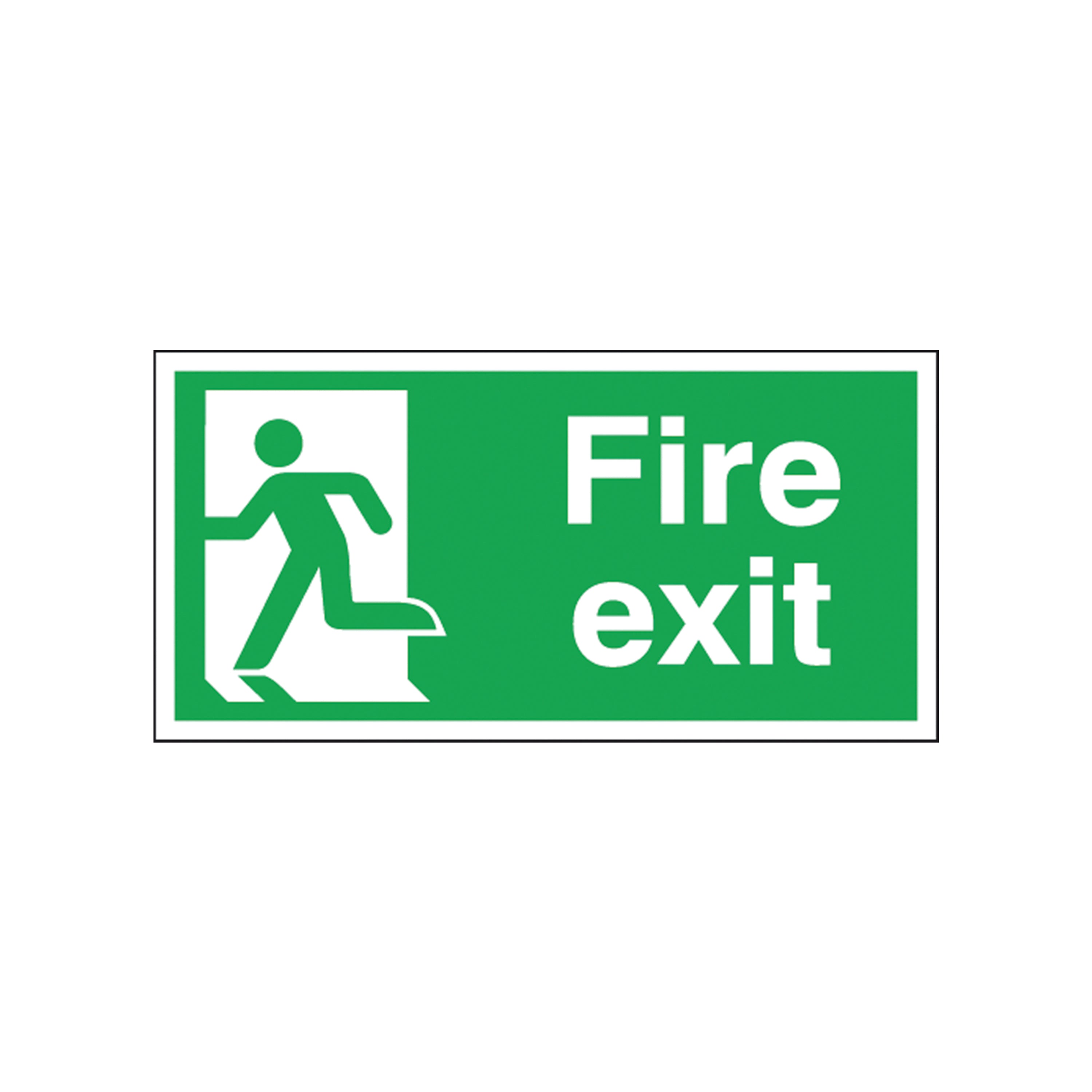 Signs and Labels Safety Sign Fire Exit Running Man Left 150x300mm Self-adhesive E96a/s