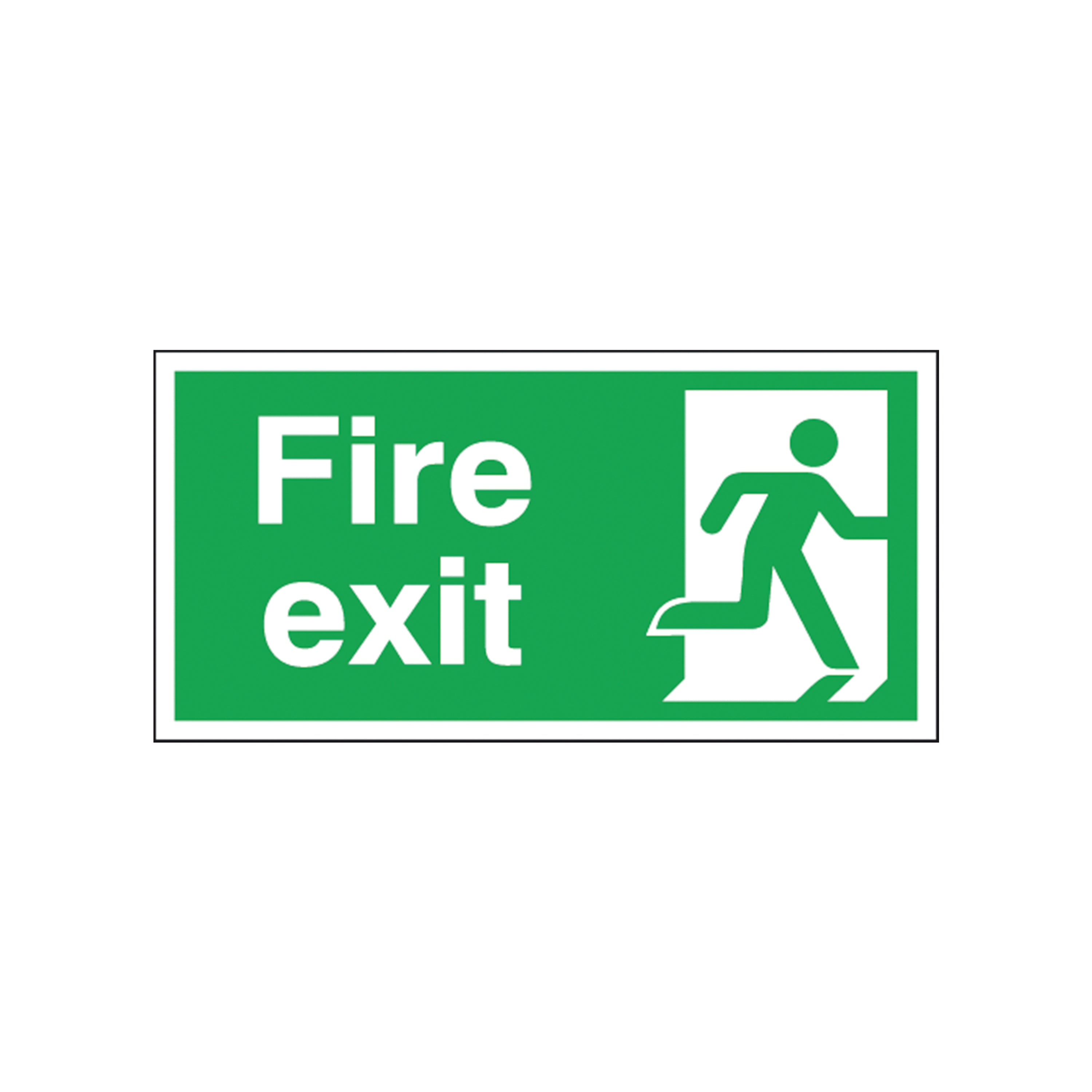 Signs and Labels Safety Sign Fire Exit Running Man Right 150x300mm Self-adhesive E98a/s