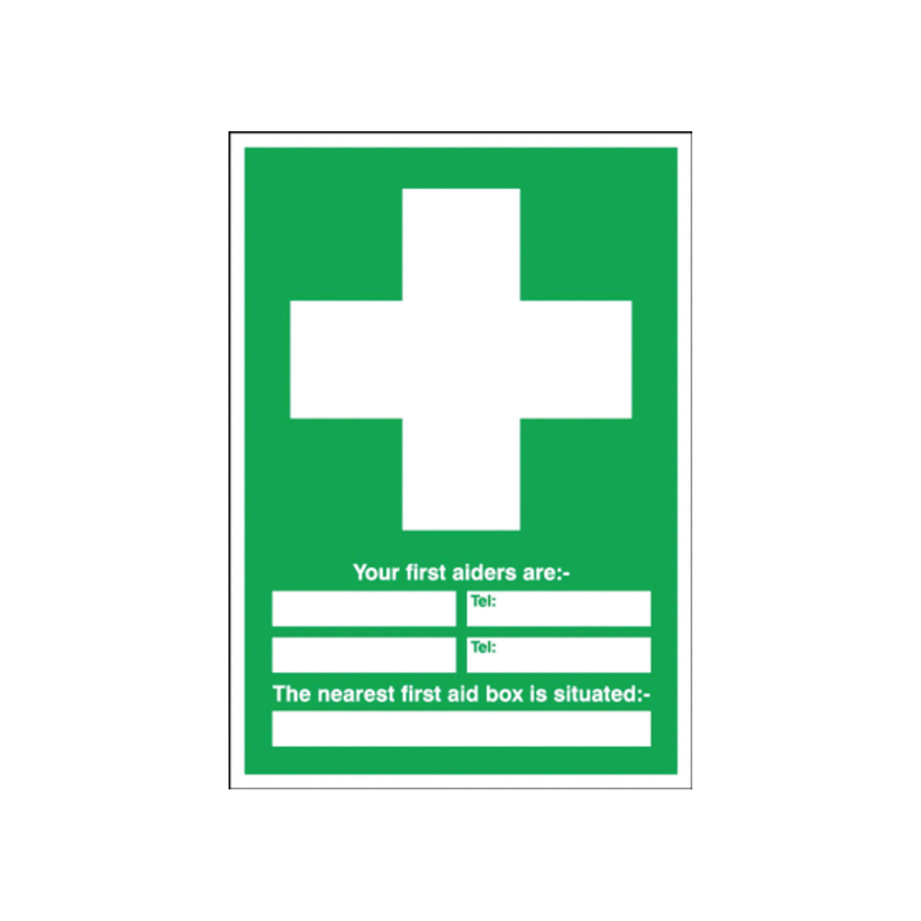 Signs and Labels Safety Sign First Aid 600x450mm Pvc E91a/r