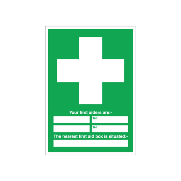 Signs and Labels Safety Sign First Aid 600x450mm Pvc E91a/r