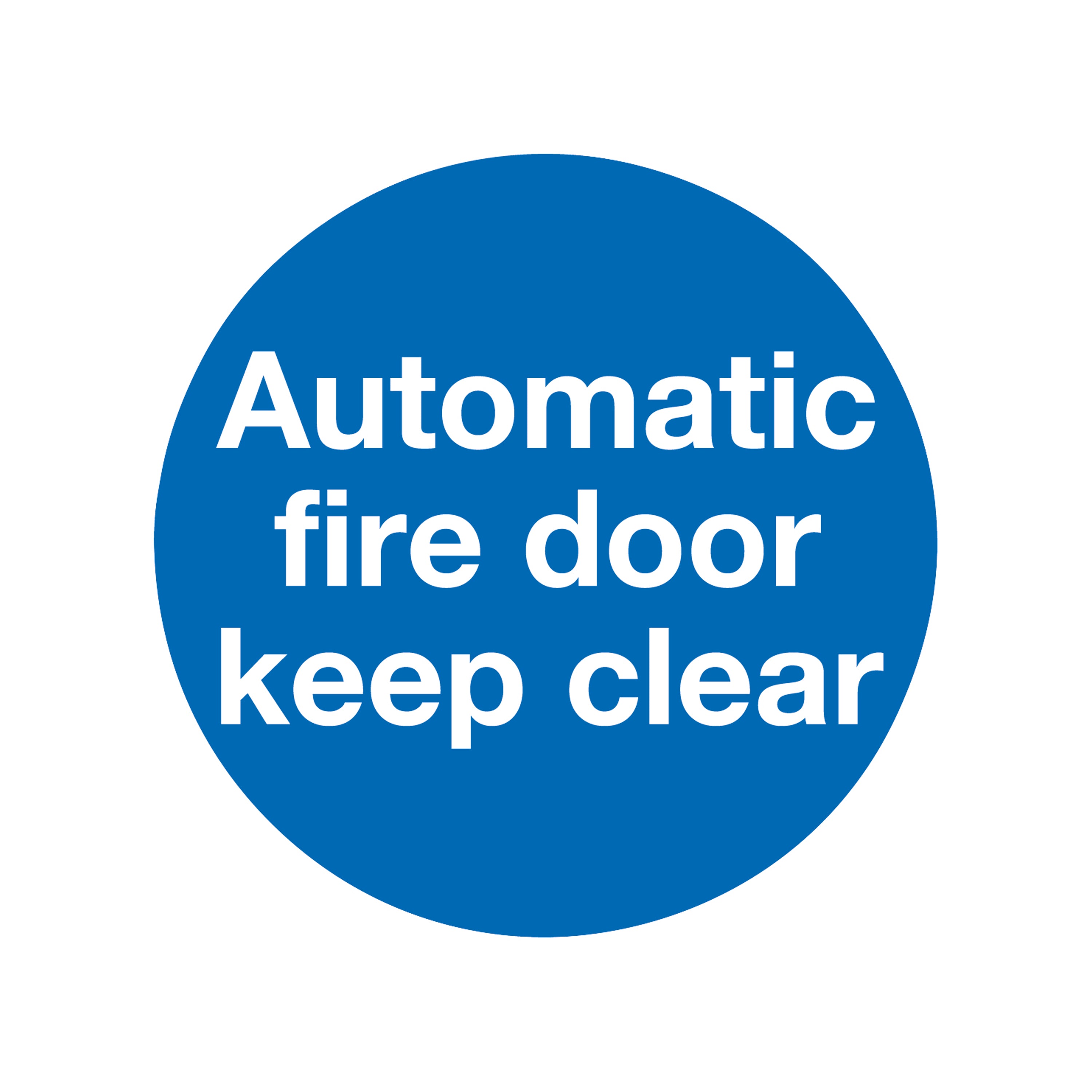 Signs and Labels Safety Sign Automatic Fire Door 100x100mm Self-adhesive – (Pack of 5)