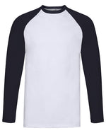 Fruit of the Loom Valueweight Long Sleeve Baseball T - thumbnail 2