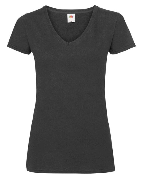 Fruit of the Loom Ladies Valueweight V-Neck T