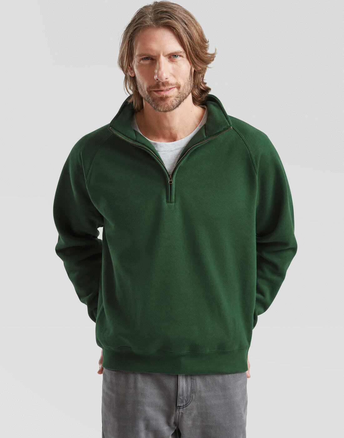 Fruit of the Loom Premium 70/30 Zip Neck Sweat