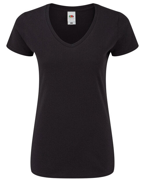 Fruit of the Loom Ladies Iconic 150 V Neck T - [CLEARANCE]
