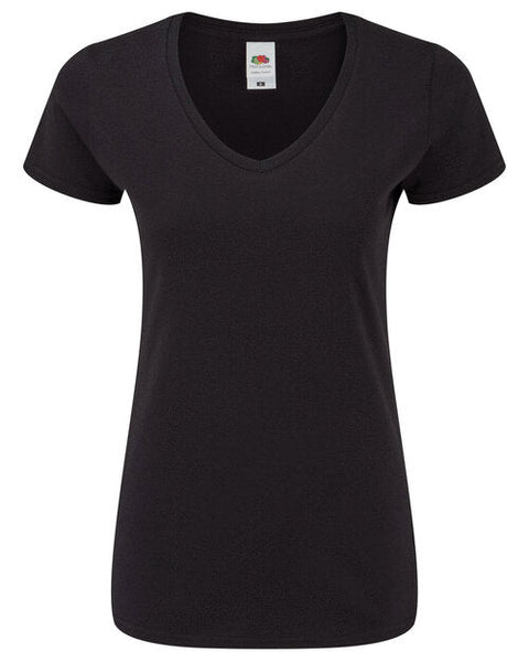 Fruit of the Loom Ladies Iconic 150 V Neck T - [CLEARANCE]