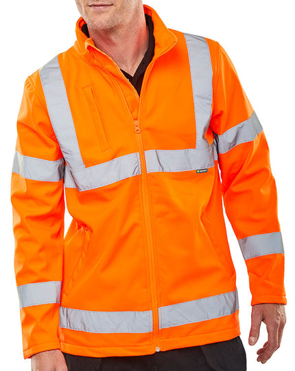 B-Seen Hi-Vis Soft Shell Lightweight Rail Spec Jacket