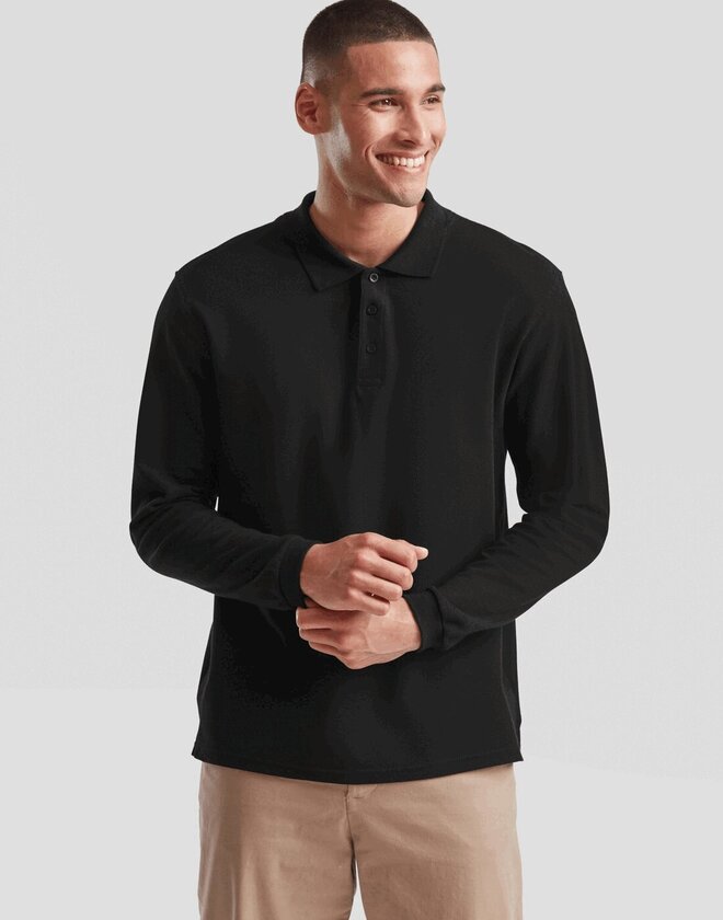 Fruit of the Loom Premium Long Sleeve Polo Shirt