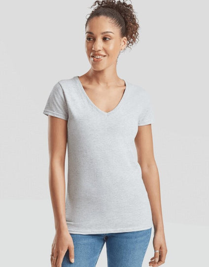 Fruit of the Loom Ladies Valueweight V-Neck T