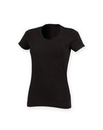 SF Clothing Ladies Feel Good Stretch V-Neck T-Shirt - ST122M - thumbnail 2