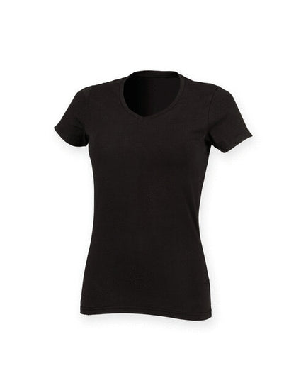 SF Clothing Ladies Feel Good Stretch V-Neck T-Shirt - ST122M